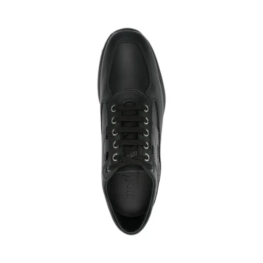 Interactive Sequin-Panel Leather Trainers