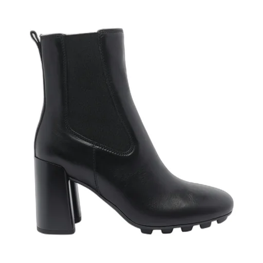 90Mm Block-Heel Leather Boots