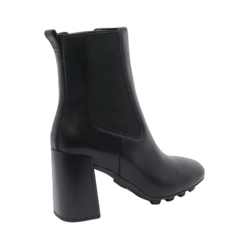 90Mm Block-Heel Leather Boots