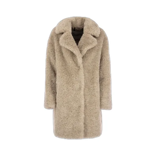 Faux-Fur Single-Breasted Coat