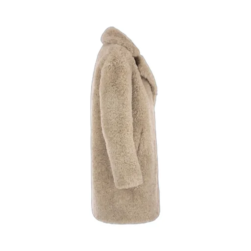 Faux-Fur Single-Breasted Coat