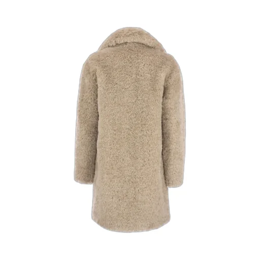Faux-Fur Single-Breasted Coat