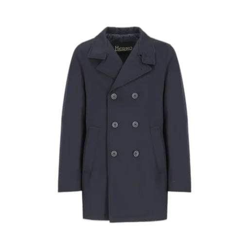Padded Twill Double-Breasted Coat