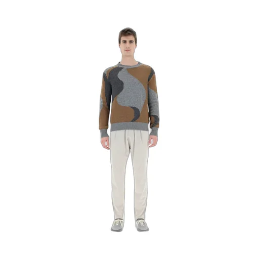 Abstract Pattern Printed Crewneck Jumper