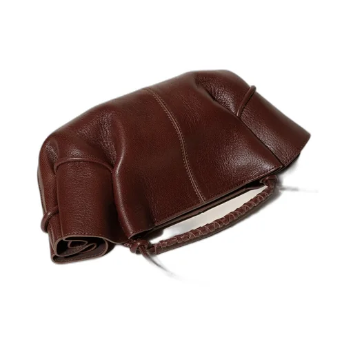 Mini Arta Ruched Leather Tote Bag