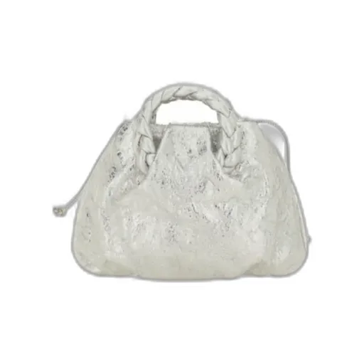 Bombon Crinkled Drawstring Metallic Bag