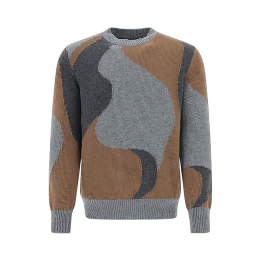 Abstract Pattern Printed Crewneck Jumper