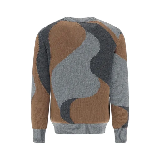 Abstract Pattern Printed Crewneck Jumper