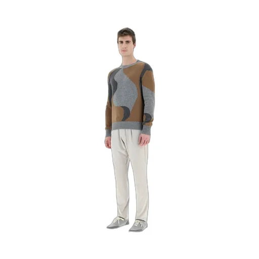 Abstract Pattern Printed Crewneck Jumper