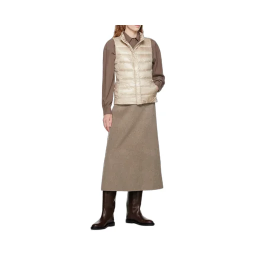 High-Neck Quilted Down Gilet