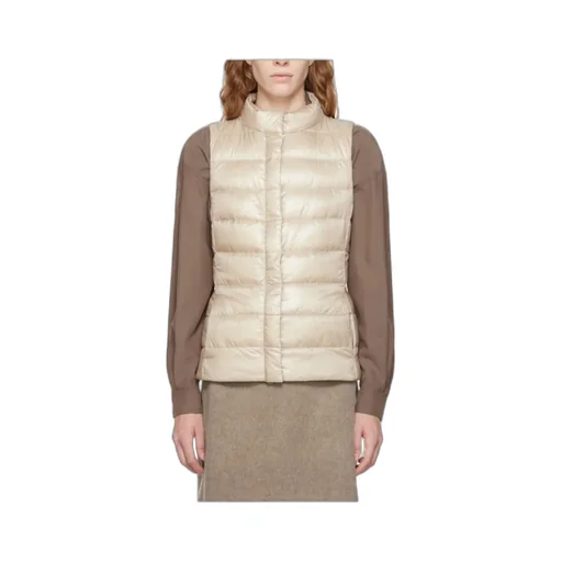 High-Neck Quilted Down Gilet