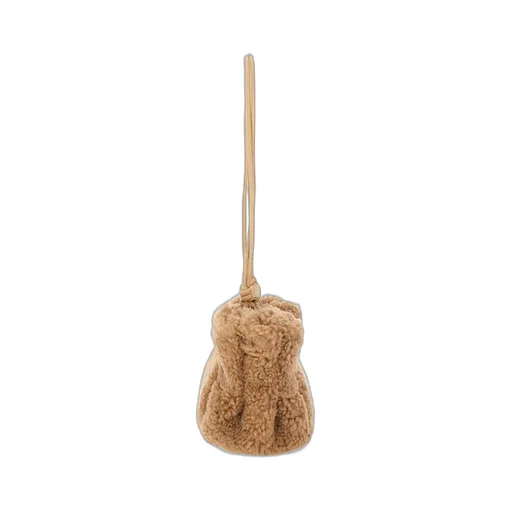 Textured Knot Fur Shoulder Bag