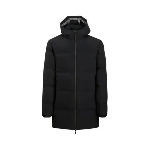 Long-Sleeved Hooded Down Jacket
