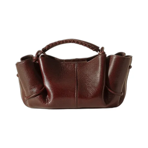 Mini Arta Ruched Leather Tote Bag