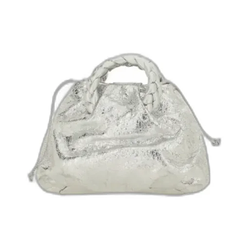 Bombon Crinkled Drawstring Metallic Bag