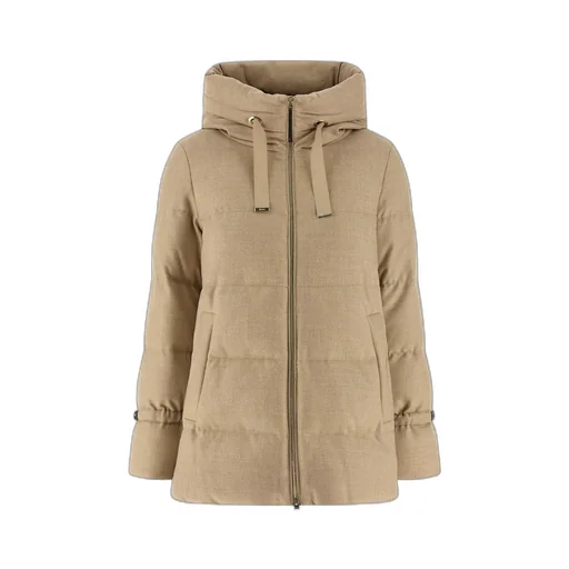 Hooded Zipped Quilted Jacket