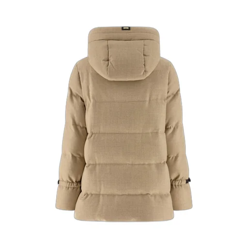 Hooded Zipped Quilted Jacket