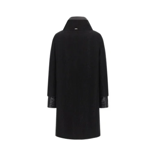 Zigzag-Weave High Neck Coat