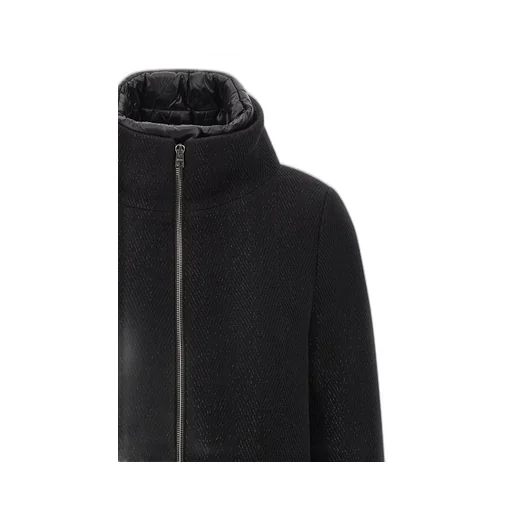 Zigzag-Weave High Neck Coat