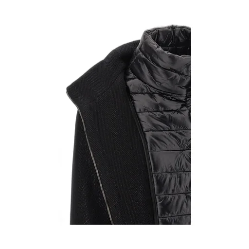 Zigzag-Weave High Neck Coat