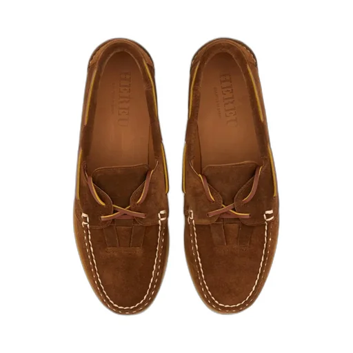 Round-Toe Lace-Up Loafers