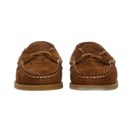 Round-Toe Lace-Up Loafers