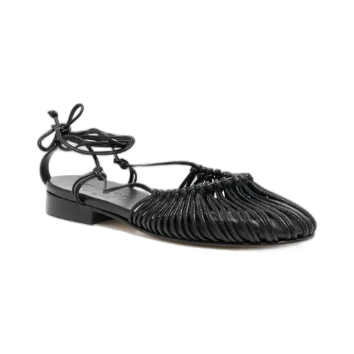 Braided Ankle Strap Sandals