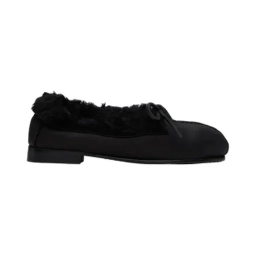 Fur-Trimmed Leather Loafers