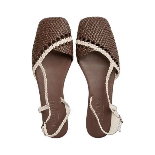 Rondaia Woven Asymmetrical Sandals