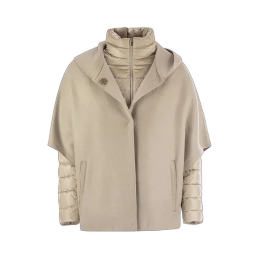 Hooded Snap-Button Down Jacket