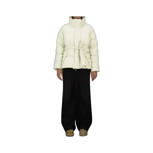 Belted High Neck Puffer Jacket