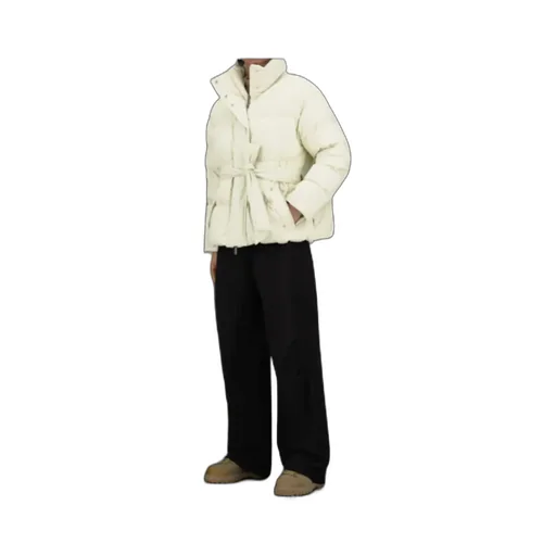 Belted High Neck Puffer Jacket