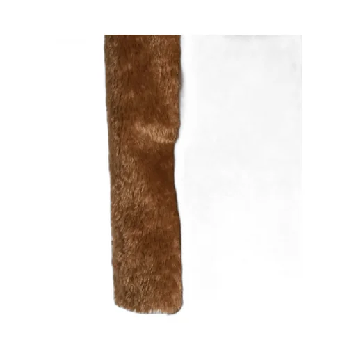 Lapel Long Sleeve Fur Coat