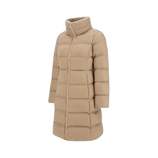 High Neck Padded Long Coat