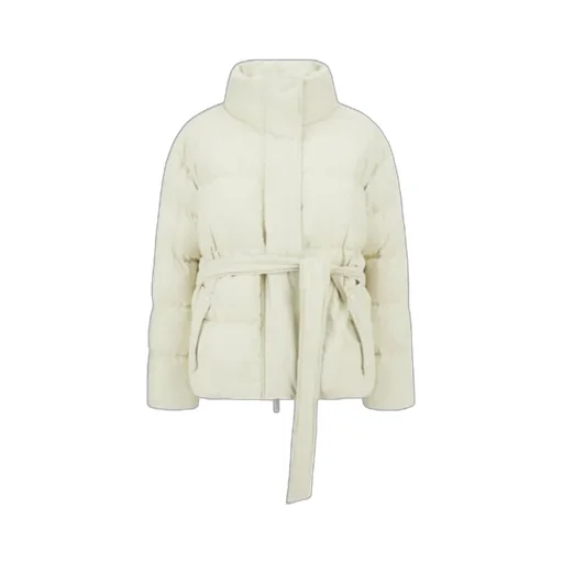 Belted High Neck Puffer Jacket