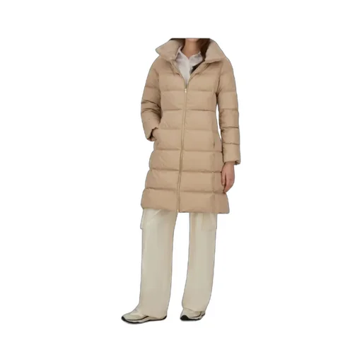 High Neck Padded Long Coat