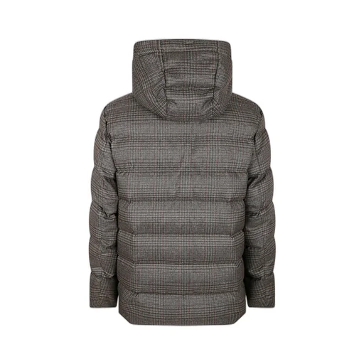 Hooded Check-Pattern Jacket