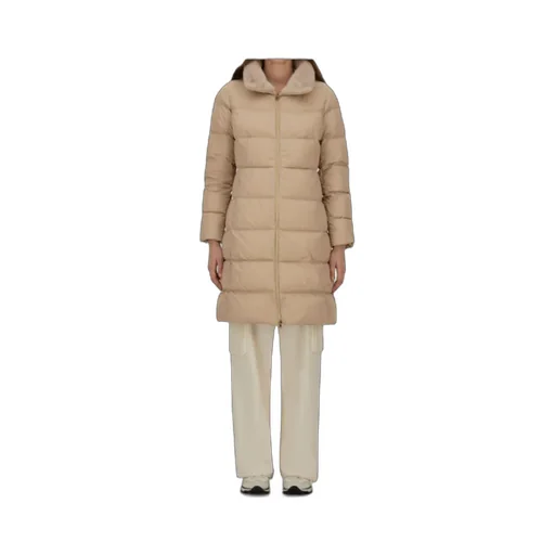 High Neck Padded Long Coat