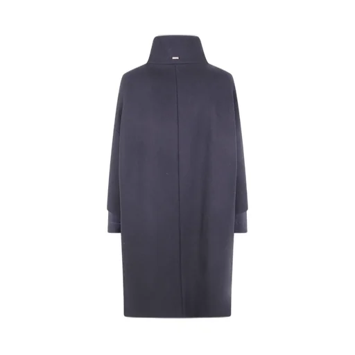 Funnel-Neck Long Jacket
