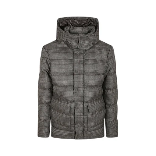 Hooded Check-Pattern Jacket