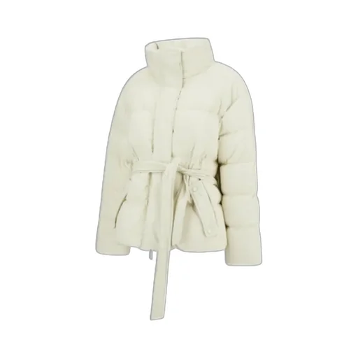 Belted High Neck Puffer Jacket