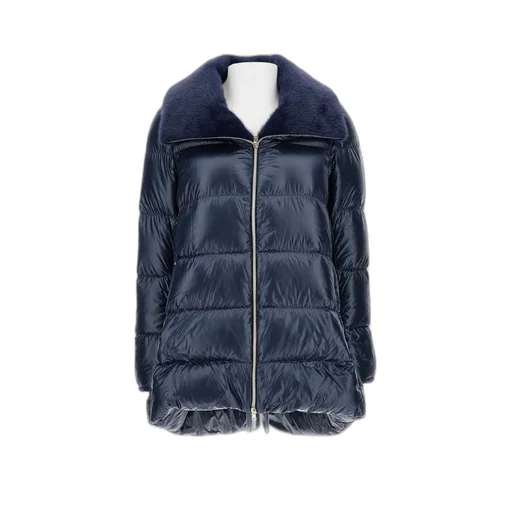 Faux Fur-Trim Padded Coat