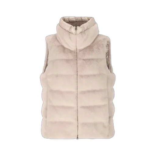 High-Neck Quilted Vest