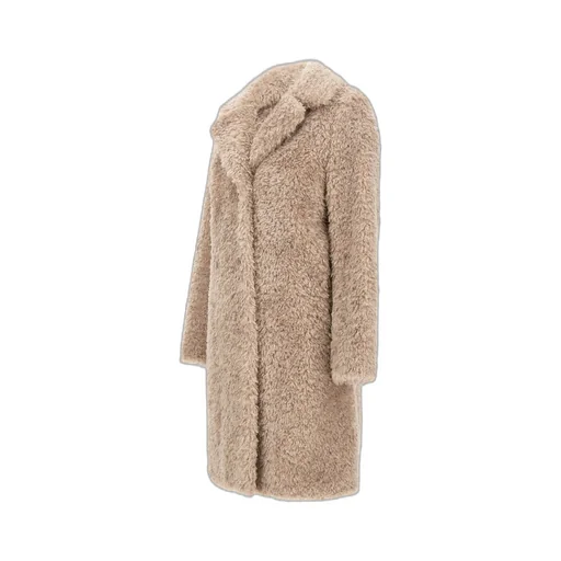 Buttoned Faux-Fur Coat