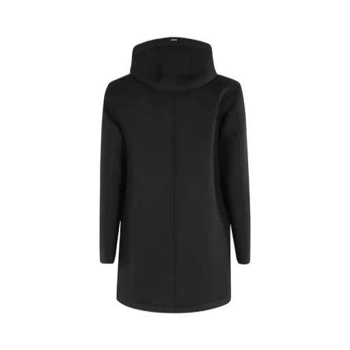 Long Hooded Drawstring Coat