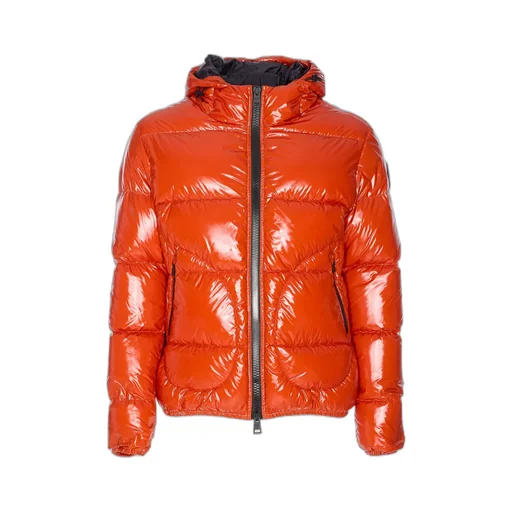 Glossy Hooded Puffer Jacket