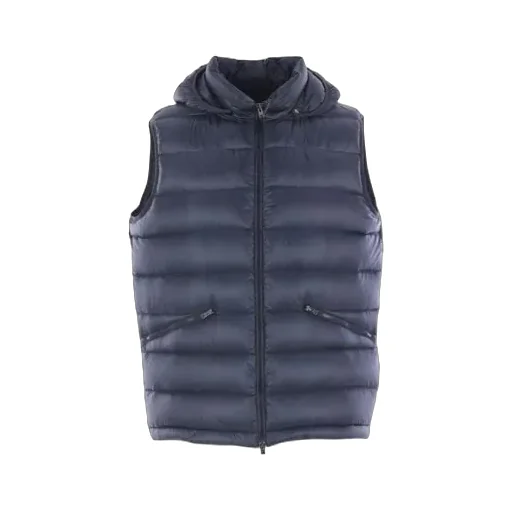 Hooded Zip-Up Down Vest