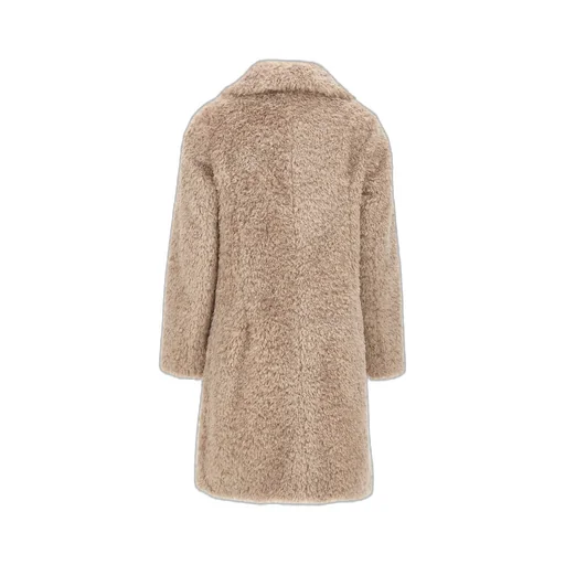 Buttoned Faux-Fur Coat