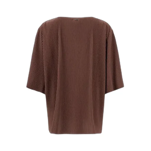 Pleated Round-Neck T-Shirt