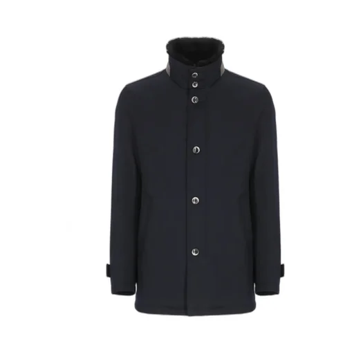 Single-Breasted High Neck Coat